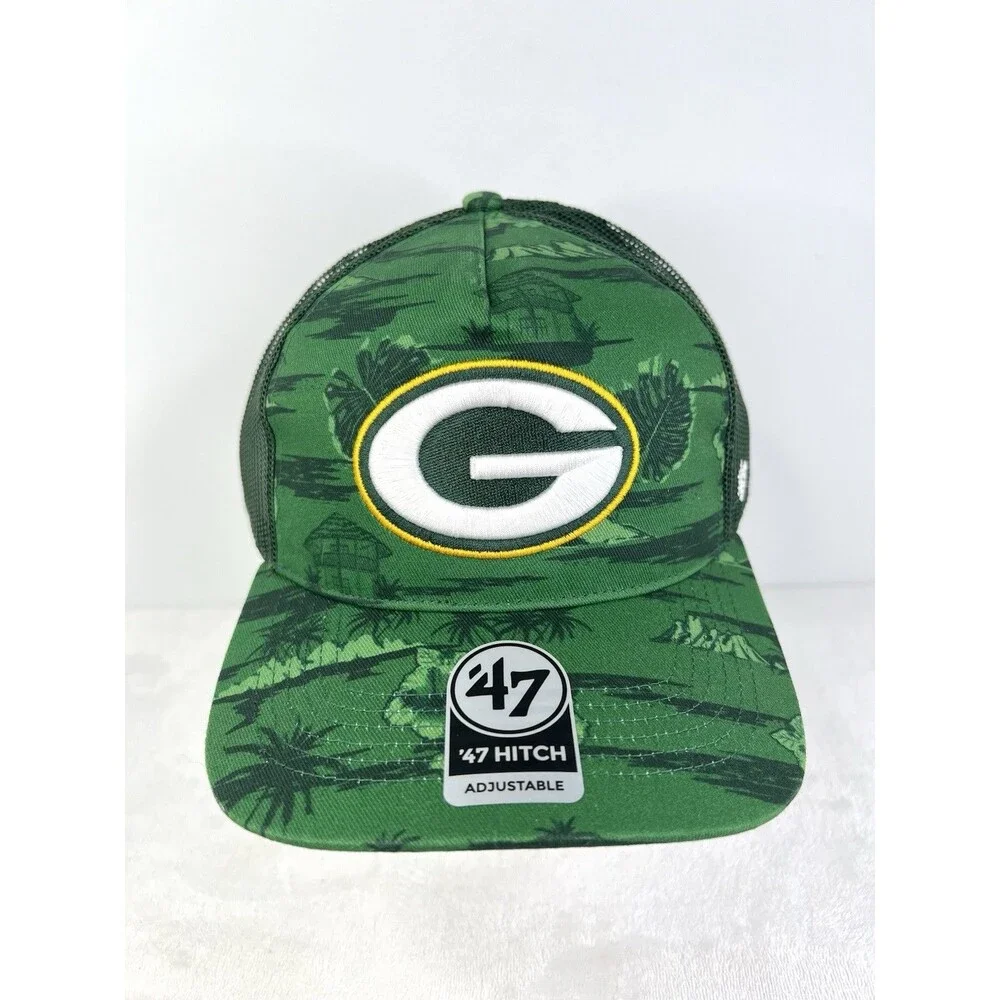 ‘47 Brand Hitch Green Bay Packers Hat Cap Snapback Adjustable NFL Tropical Fiji